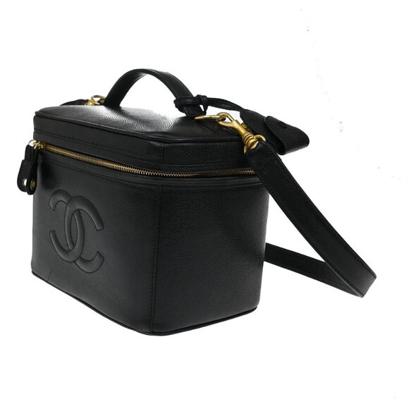 CHANEL CC 2Way Vanity Shoulder Hand Bag Grained Calfskin Leather BK 620RL401 - Picture 2 of 16